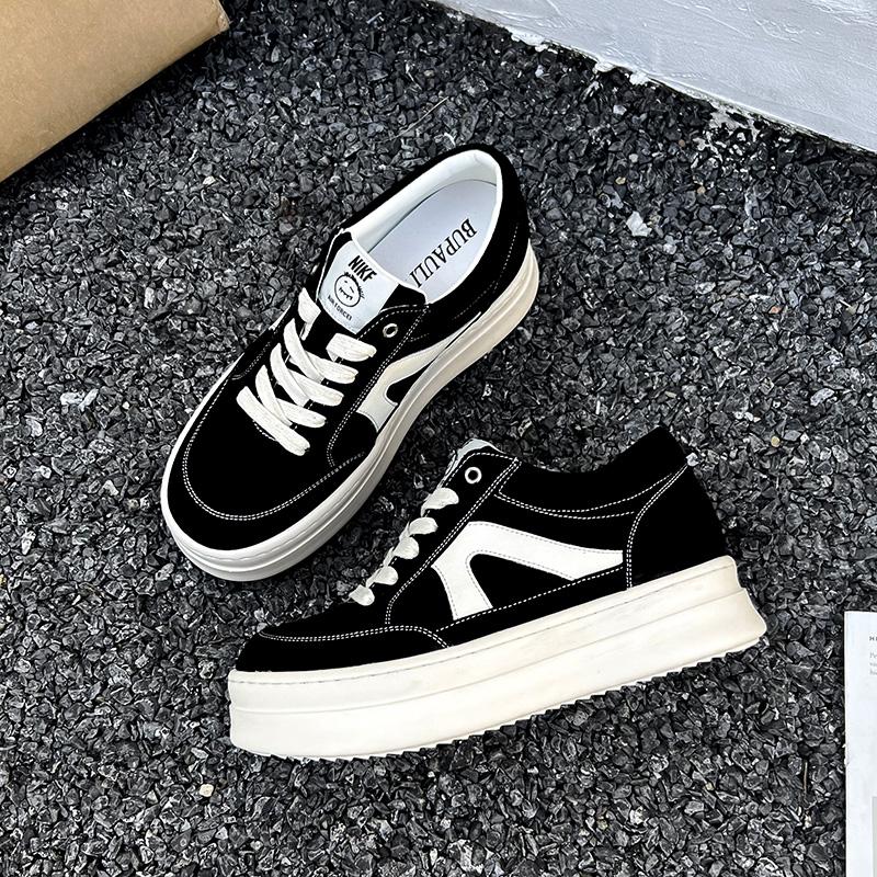 

Мужские белые кроссовки Мужские стельки для увеличения роста 6 см Спортивные больших размеров 36-43 37 чёрный