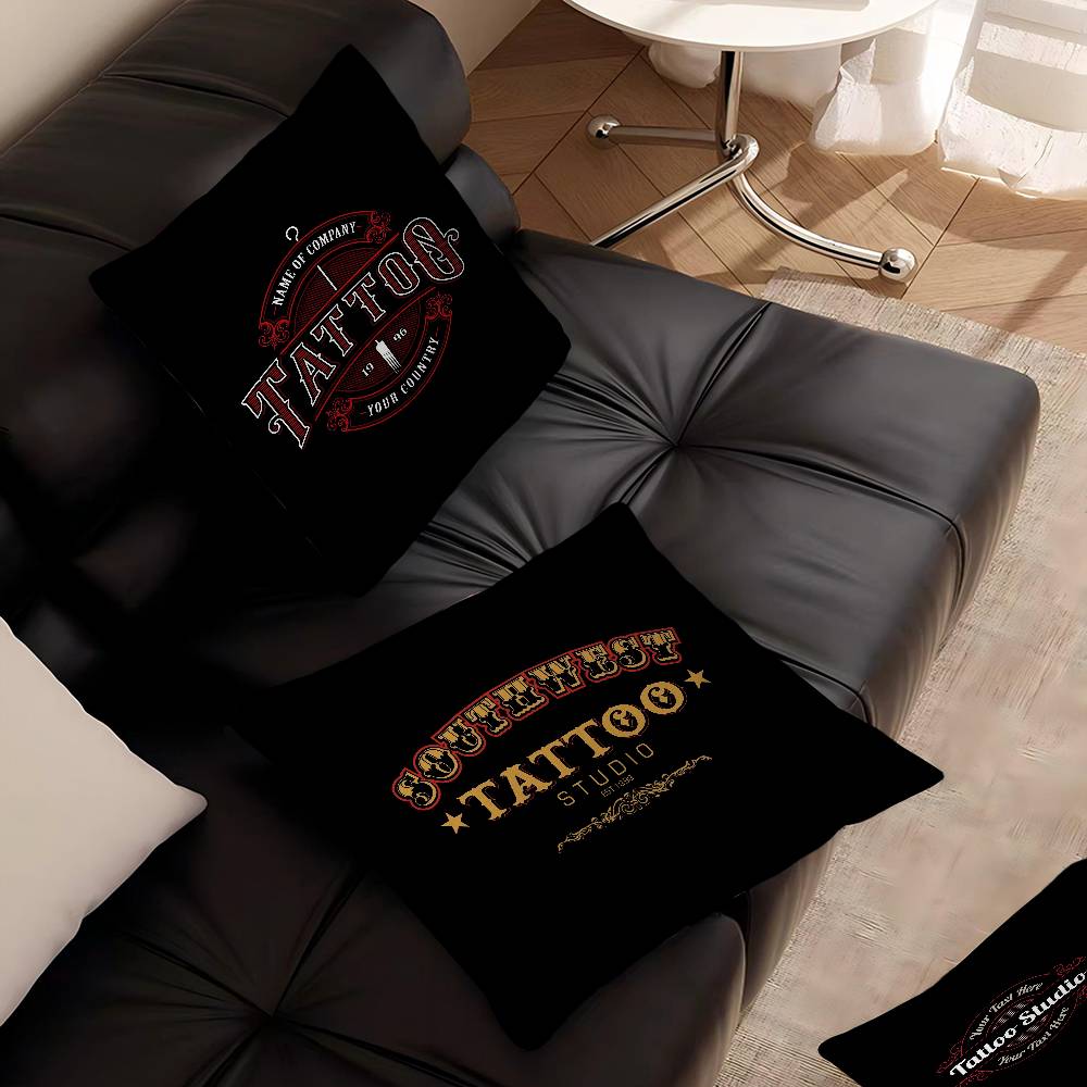 Tattoo Shop Logo Cushion Cover Polyester Sofa Cushions Decorative Throw Pillows Home Decoration Pillowcover