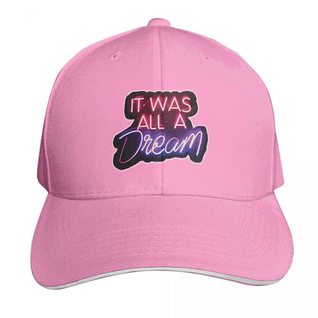 It Was All a Dream Neon Lights Baseball Cap Luxury Brand Western Hat Dad Hat Fishing Caps Unisex Unisex Womens