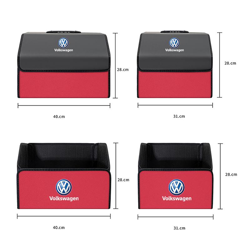 Car Leather Storage Box Auto Trunk Organizer Bag Accessories For VW Golf Polo Tiguan Touran Jetta Passat aw2 CC T5 GTI Magotan Caddy