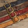 Korean Style Personalized Machine Embossed Vegetable Tanned Belt Men's Genuine Leather Pure Cowhide Pin Buckle Belt