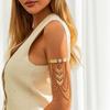Tassel V-Shaped Metal Snakeskin Pattern Bracelet Female Fashion Summer Fashion New Special-Interest Design Play Photo Ornament