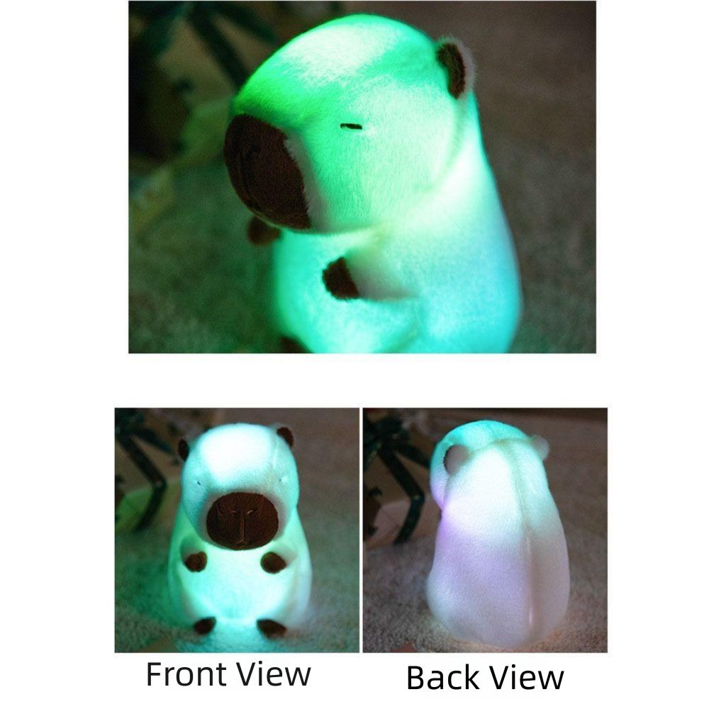 Luminous Lighted Capybara Plush Toy Soft Light Cartoon Capybara Doll  Kids Gift