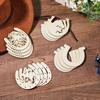 24pcs/lot Wooden Horseshoes Cutout for Crafts DIY Unfinished Wood Horseshoes Christmas Cowboy Decor Western Party Decor Crafts