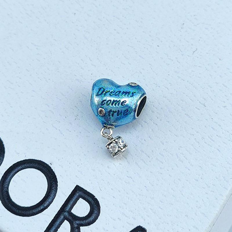 2025 Nový 925 Sterlingové Stříbro Modrá Řada Lesklý Zirkonový Korálek Přívěsek Náramek Náhrdelník Šperky Výroba Dárek pro Ženy