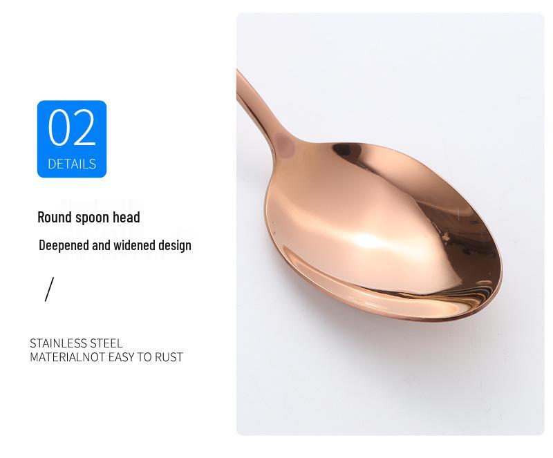 Paslanmaz Çelik 24 Parça Çatal Bıçak Takımı: Batı Stili Biftek Bıçağı, Tatlı Çatalı ve Kaşığı