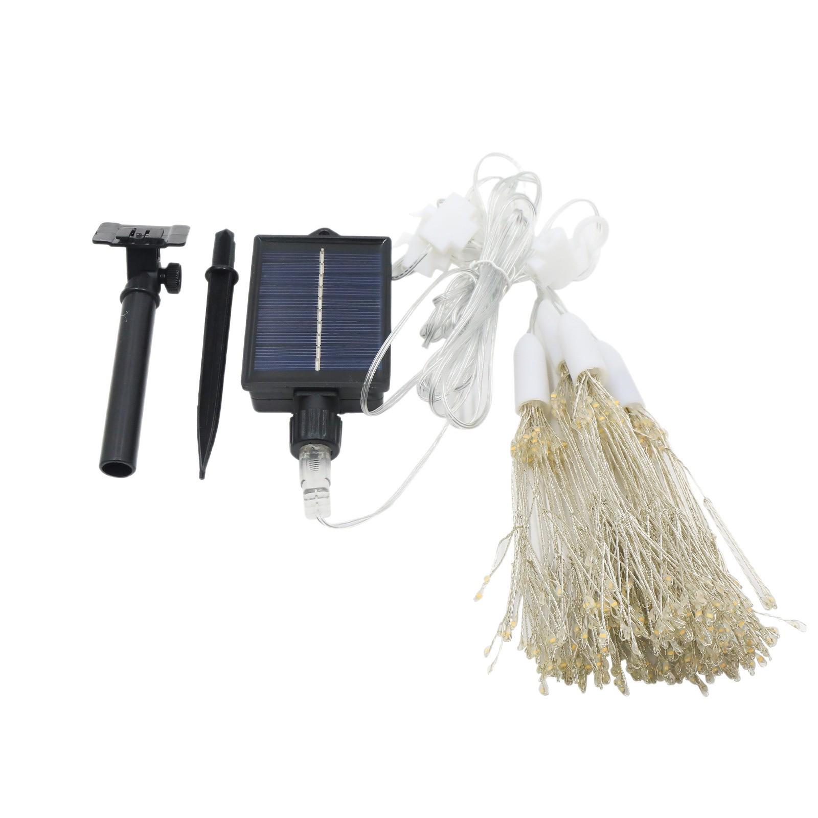 

Solar-Powered LED Dandelion Firework Starlight Copper String Lights for Holiday and Courtyard Decoration Warm White