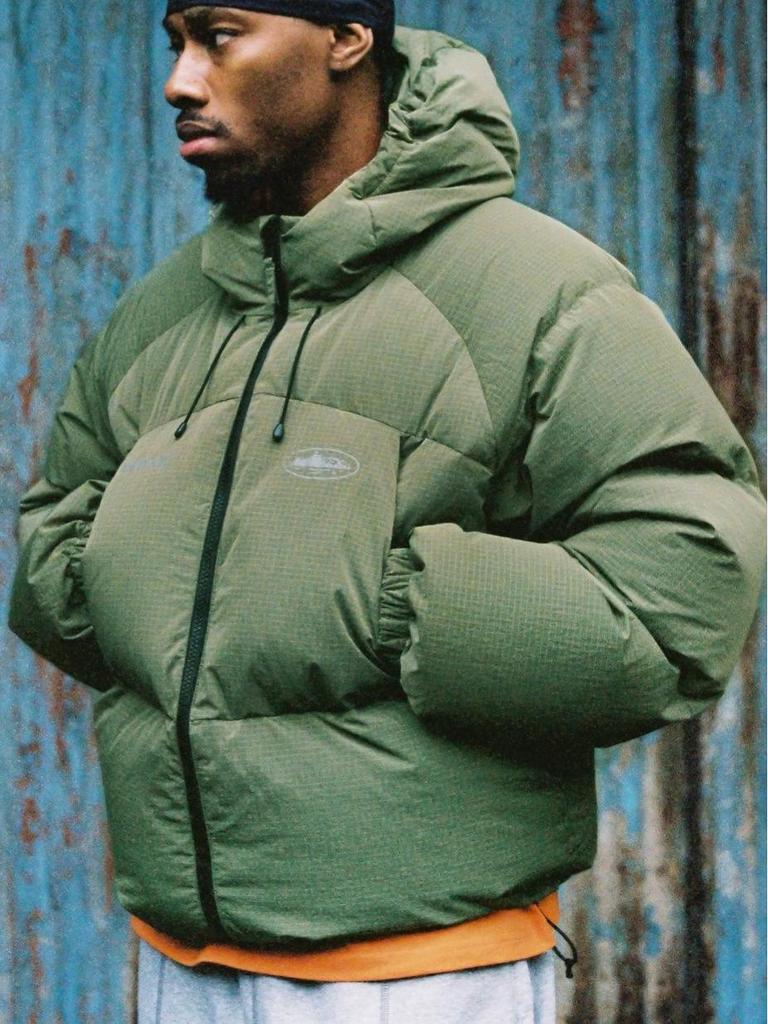 Men's Army Green Hooded Cotton Jacket - Warm, Thick Winter Outerwear 2025