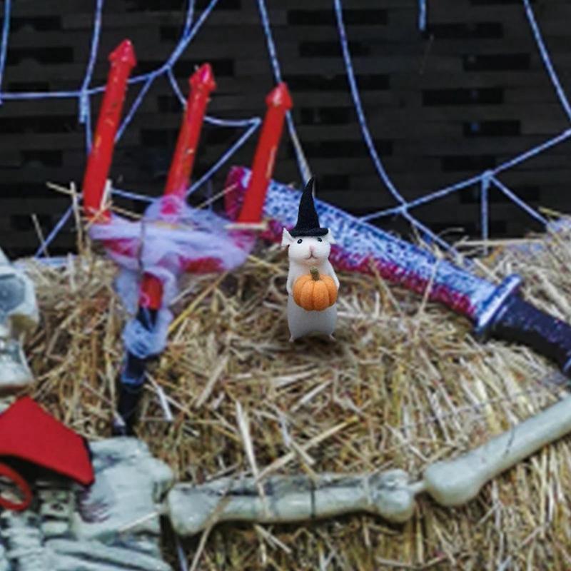 Good-Felt Mouse Decorations, Cute Felt Mouse Figurines For Halloween Decorations, Handmade Needle Felt Decorations