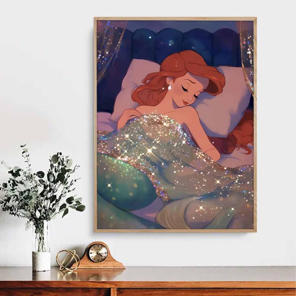 Full Round Diamond Painting The Sleeping Princess Art Rhinestone Picture Mosaic DIY 5D Cross Stitch Embroidery Home Decoration