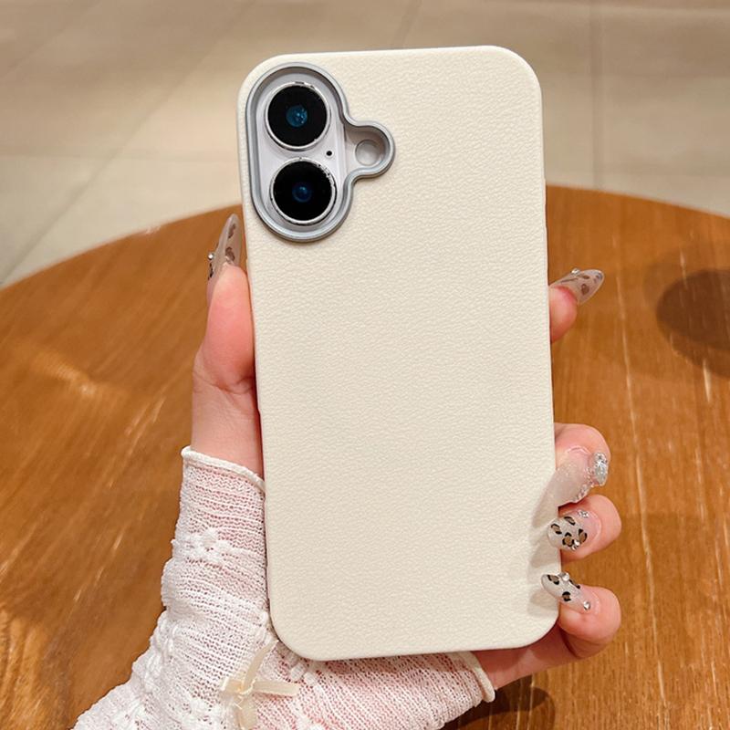 Magnetic Leather Texture Case For iPhone 13 14 Pro Max 12 11 15 16 Pro Max Luxury Built-in Metal Plate Matte Slim Silicone Cover