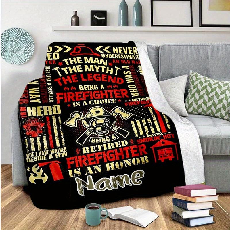 Fire Fighting Customize Your Name Blanket Warm Comfortable And Soft Blankets Are Suitable For Home Lunch Break Blanket Office Sofa Sofa Gift To