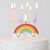 Romantic Rainbow Spiral Candle Set for Creative Parties