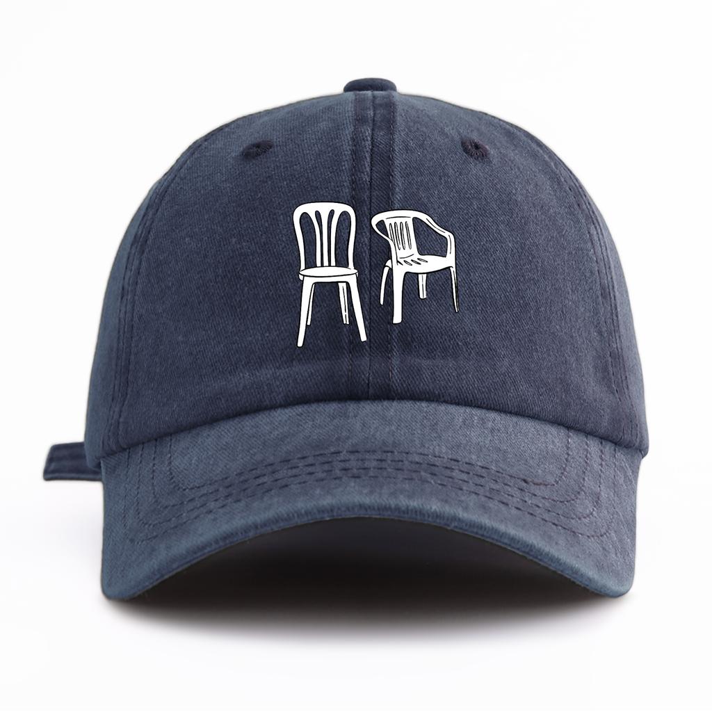 pc Chair Print Washed Baseball Cap for Adults Minimalist Retro Style Casual Soft Adjustable Dad Hat Perfect As Gift