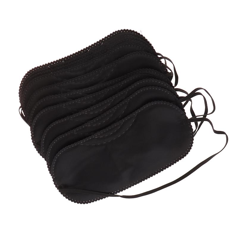 10 Teile/los Schwarz Reise Hause Schlaf Eyeshade Frauen Männer Auge Abdeckung Schatten Patch