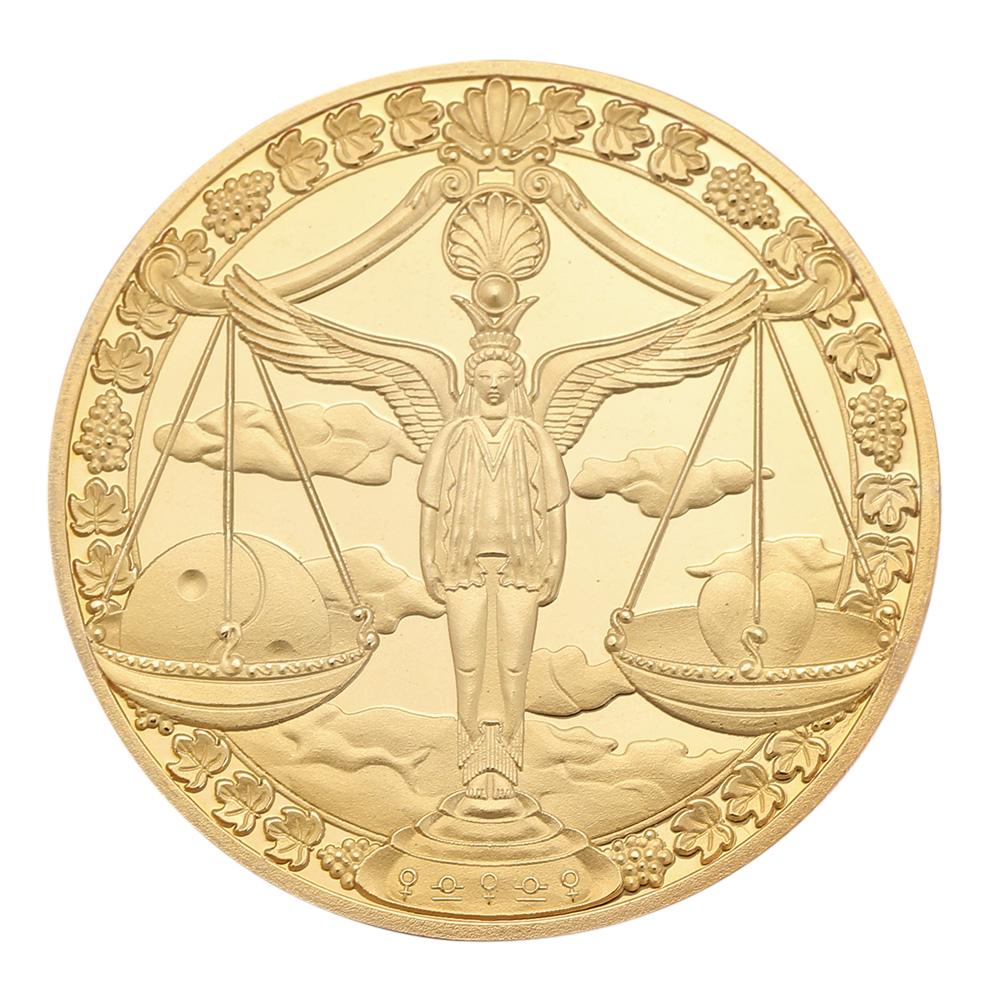 Gold Plated Physical Coin Limited Editions Exquisite Commemorative Medal Precious Metal Finish Zodiac Coins for Friends Family