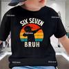 Summer Six Seven 67 Cool Print Children's Tshirt Short Sleeve  Cartoon Fashion Boys Tees Shirt Casual Harajuku Kid Clothes