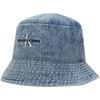 Calvin Klein Minimalist Embroidered Letter Cotton Trendy Denim Fisherman Hat Unisex Hats Light-Blue HX0336-407
