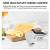 A95I-Stainless Steel& ABS Hand Crank Cheese Shredder With Rotating Drum, White Dishwasher Safe Rotary Cheese Grater