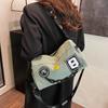 Denim bag women's large-capacity new versatile summer shoulder messenger bag niche design pillow bag