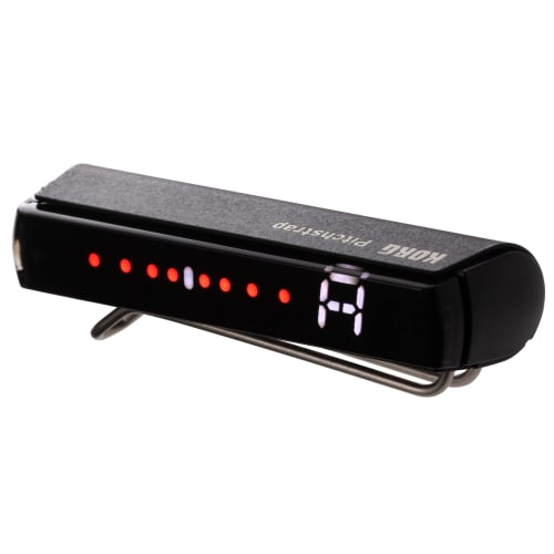 KORG Pitchstrap Guitar/Bass Tuner, Strap-Mounted, }0.1 Cent High Accuracy, USB Charging, Made in Japan, Black, PST-1 BK