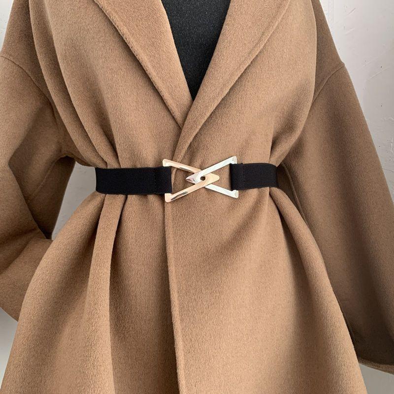 Triangle Chic Buckle Waist Belt For Women In Elegant Black And Beige Colors Ideal For Fall Fashion