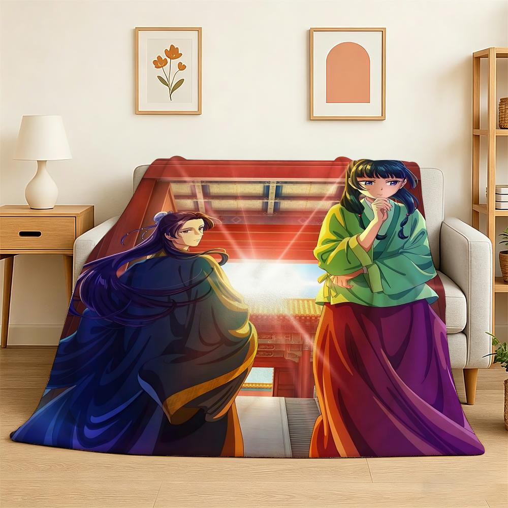 The Apothecary Diaries Throw 240g Flannel Blanket Lightweight Soft Skin-friendly Summer Thin Throw Blanket 75X95CM