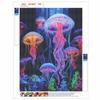 Jellyfish DIY Diamond Art Painting Kit with Shiny Resin Diamonds for Adults Relaxing Craft Wall Decor and Handmade Gift Idea Set Decor