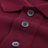 Emporio Armani Eagle Logo Embroidered Short Sleeve Polo Shirt Men Polo Shirts Burgundy 6L1FD7-1JTKZ-0397