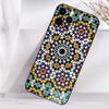 M-Moroccan Tile Phone Case For iPhone 16,15,14,13,12,11 Plus,Pro Max,XS,X,XR,SE,Mini,8,7 Soft Silicone Black Cover