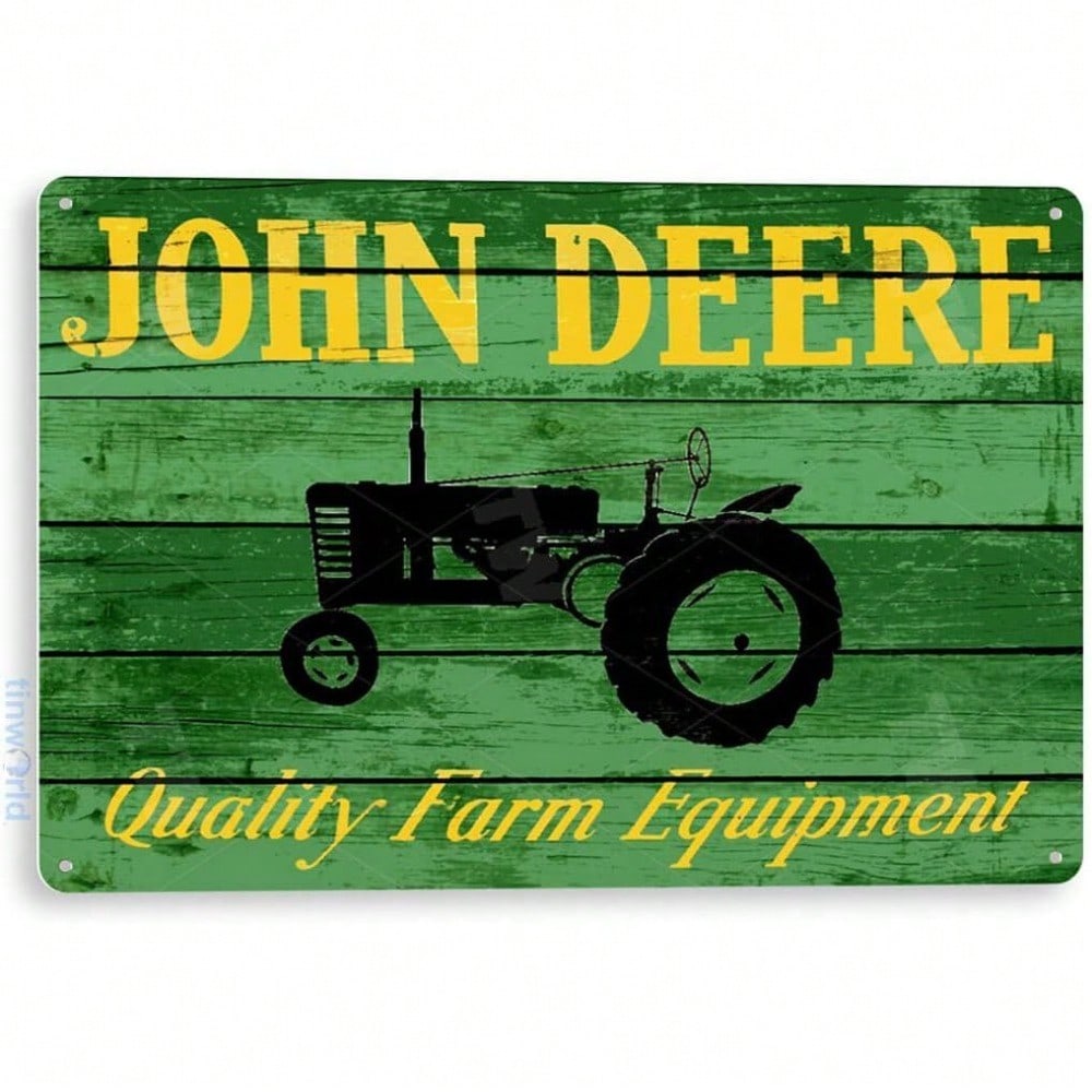 

Vintage John Deere Tractor Tin Sign Farm Garage Wall Art Decor 20x30 разноцветный
