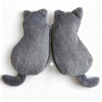 1Pc Plush Kitten Pencil Case - Cute Kawaii Cat-Shaped Pencil Box with Plush Stuffed Animal Doll, Office Supply Organizer