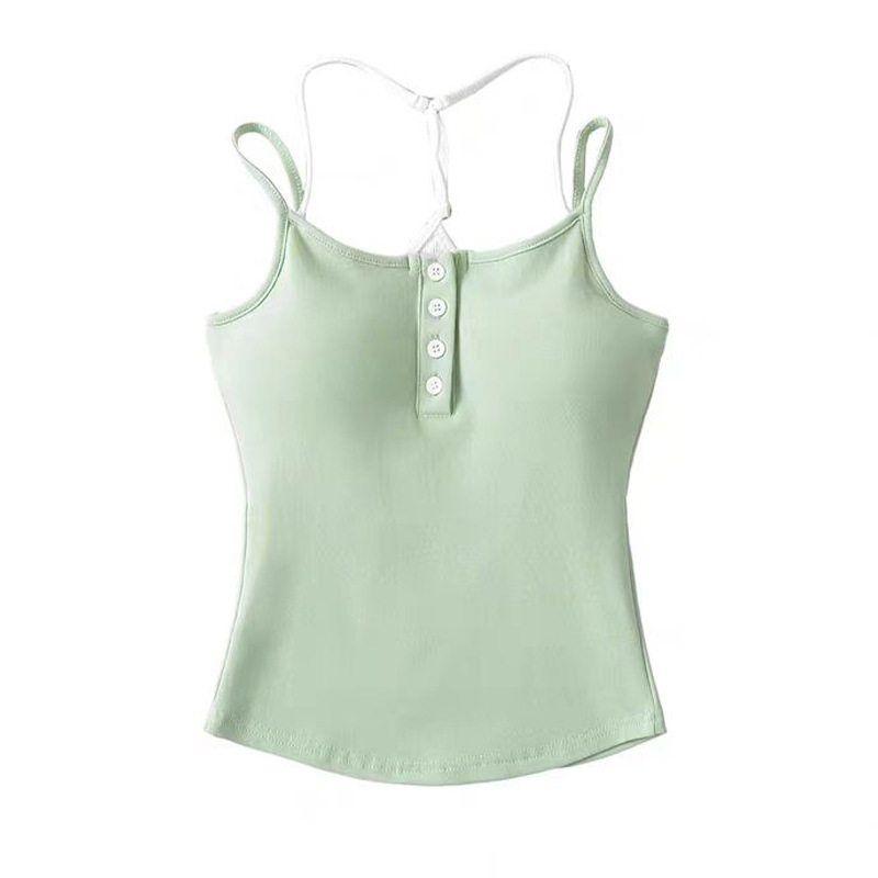 Pure Desire Bm Floral Camisole with Chest Pads for Women, Summer Sexy Short Style Base Layer Top