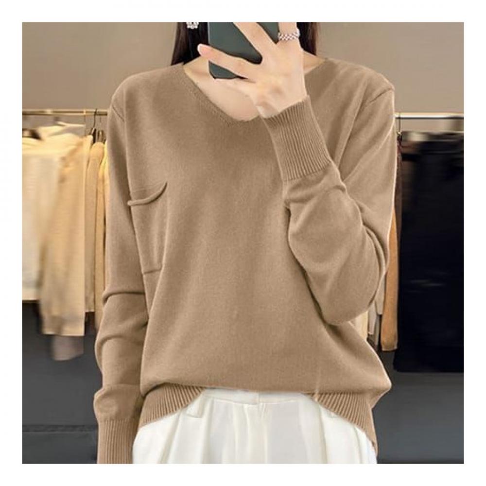 NaVaVa V Neck Long sleeVe Knit Top Nk1620