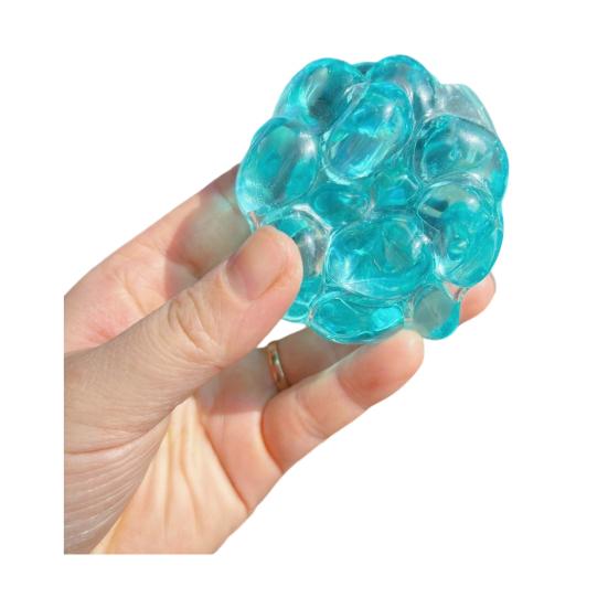 Balle Anti-Stress Croquante Remplie de Billes Soulagement de l'Anxiété Formable Balle à Presser Jouet Sensoriel Portable Voyage Moulable Balle Transparente Pincer Jouet Fidget