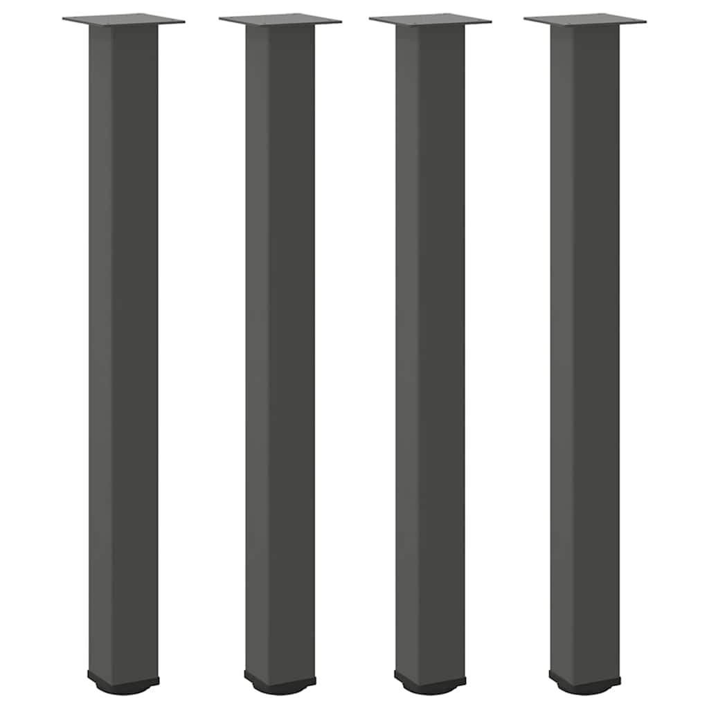 Vidaxl Nogi Do Stolika Kawowego, 4 Szt., Antracyt, 100-102 Cm, Stal