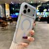 Applicable to Apple 17 mobile phone case transparent non-yellowing acrylic strong magnetic suction iPhone16 two-in-one protective case