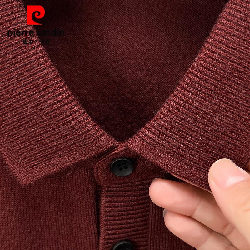 Pierre Cardin Men's 100% Pure Wool Stand Collar Sweater