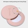 Mini Round Beauty Mirror Round Folding Pocket Mirror Creatrive Leather Rotating Mirror  Bedroom