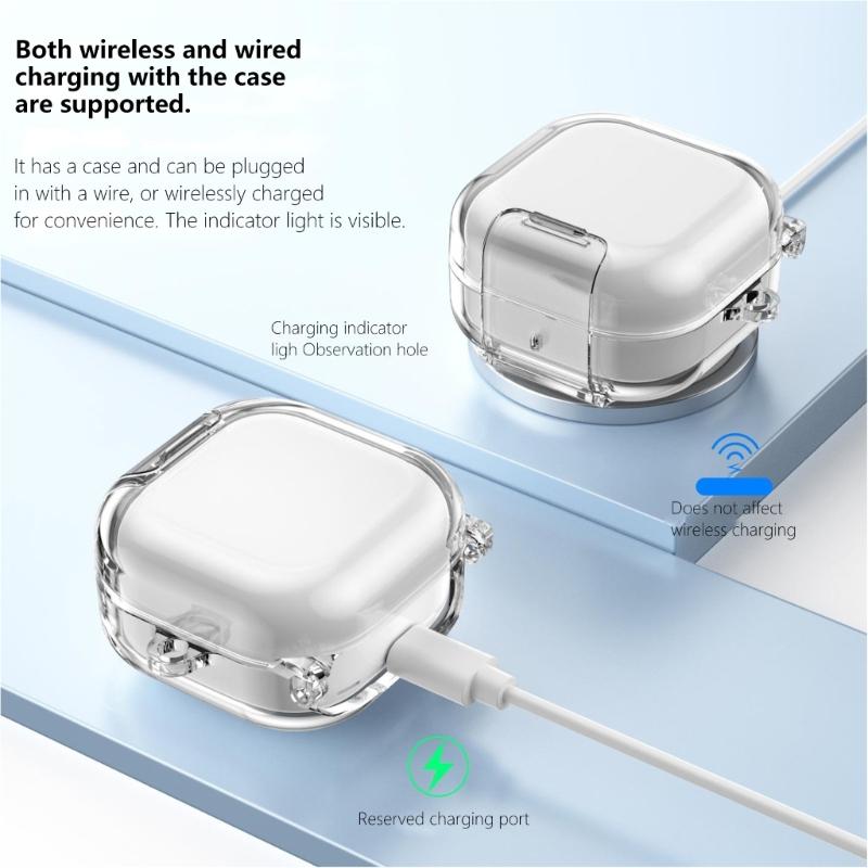 Protective Clear Cover For Buds4/4Pro Earphone Shell Protector Case Featuring AntiSlip Design And Multiple Color Option