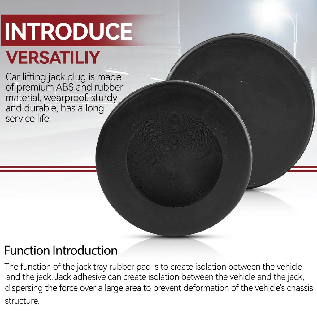 Rubber Jack Pad Lift Car Damage Protection Universal Most 2 Ton Bottle Jack (37mm Recess)