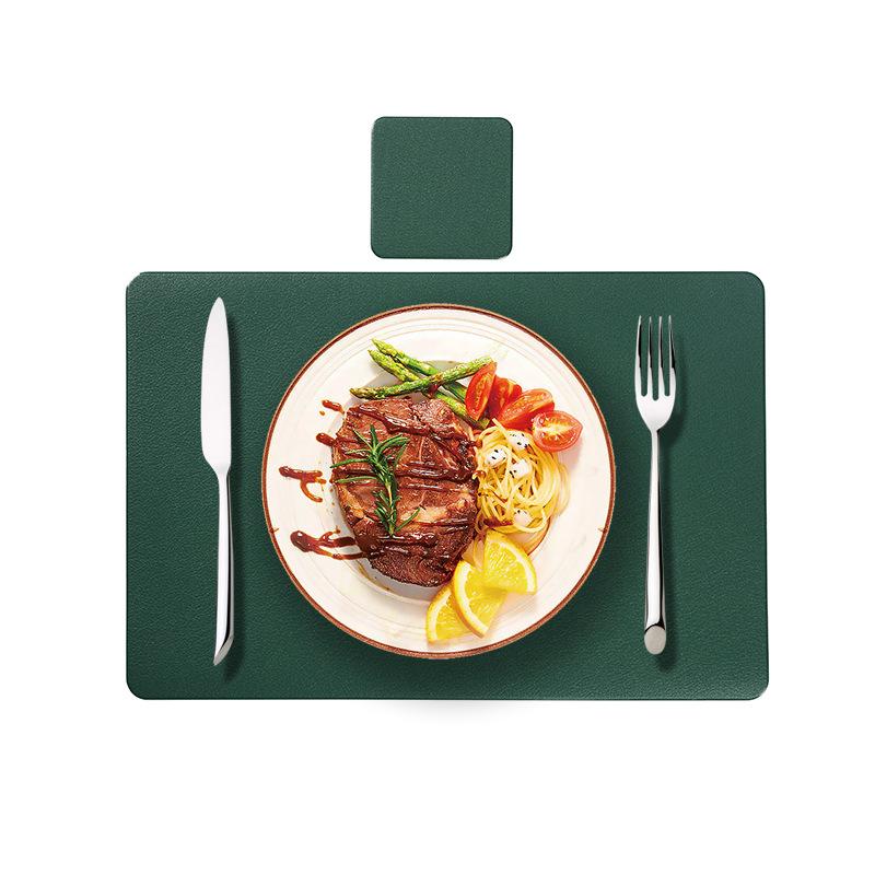 4 Stück Tischsets 30x45cm PU Platzsets Abwischbar Wasserdicht Hitzebeständig Rutschfest Leicht zu Reinigen Einfarbige für Küche Esstisch