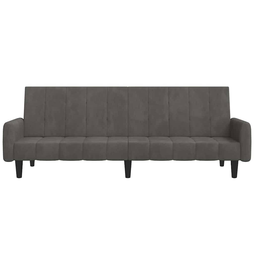 Vidaxl 2-Seater Sofa, Dark Grey, Upholstered In Velvet