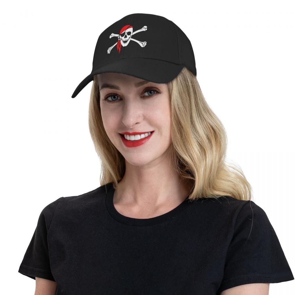 Módní Unisex Jolly Roger Skull Cross Bones Pirate Flag Baseballová čepice Dospělý Nastavitelný Táta Klobouk Hip Hop Snapback Čepice