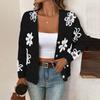 Flower Pattern Button-up Cardigan