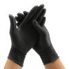 50pcs Rubber Gloves Disposable Black Powder Free Textured Fingertips Gloves for Home Beauty Salon