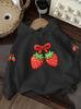 New Autumn/winter Children's Casual Hooded Sweatshirt with a Cute and Charming Strawberry Pattern - a Christmas Gift for Kids.