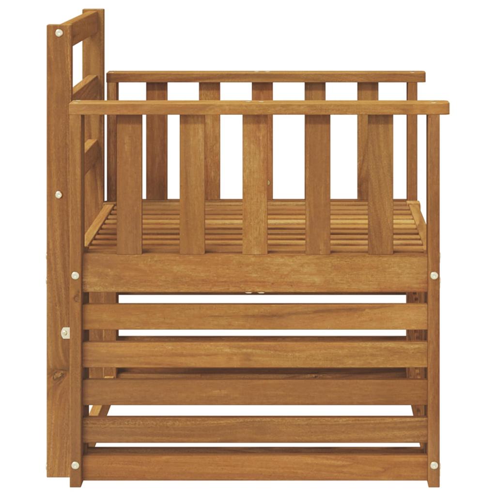 Outdoor Sofa Set Solid Acacia Wood Natural
