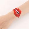 Fashion Beaded Bracelet Adjustable Lip Biting Bangle Cool Demon Eyes Hand Chain  Girl