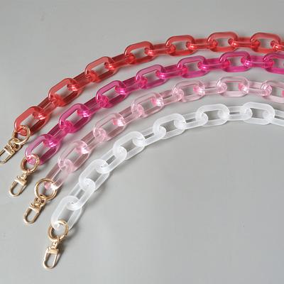New Phone Accessory Detachable Parts Chain Matte White Crossbody Resin Luxury Strap Phone Case Chains Candy Neon Acrylic Shoulder Chain